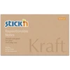 Stickxb4N Lipnūs lapeliai StickN 21640 76x127mm, 100 lapelių, kraft