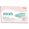 Stickxb4N Lipnūs lapeliai StickN, 21750, Eco, 76x127mm, 100 lapelių, rožinės spalvos