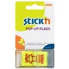 Stickxb4N *Plastikiniai žymekliai Stick´N 26015, ´Parašas čia´, 45x25mm, 50vnt., neoninės geltonos spalvos, blisteryje