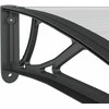 Stogelis durims, juodos spalvos, 300x100cm, polikarbonatas