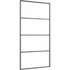 Stumdomos durys, juodos, 102,5x205cm, ESG stiklas ir aliuminis