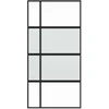 Stumdomos durys, juodos, 102,5x205cm, stiklas ir aliuminis