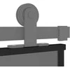 Stumdomos durys, juodos, 102,5x205cm, stiklas ir aliuminis