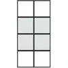 Stumdomos durys, juodos, 102,5x205cm, stiklas ir aliuminis