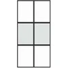 Stumdomos durys, juodos, 102,5x205cm, stiklas ir aliuminis