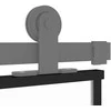 Stumdomos durys, juodos, 102,5x205cm, stiklas ir aliuminis