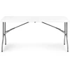 Sudedamas sodo kateringinis stalas 153×70 cm, lagamino tipo, baltas MultiGarden