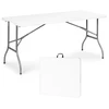 Sudedamas sodo kateringinis stalas 153×70 cm, lagamino tipo, baltas MultiGarden