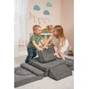 Ecotoys Sulankstoma pilka didelė modulinė sofa vaikams