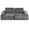 Ecotoys Sulankstoma pilka didelė modulinė sofa vaikams