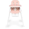 Rožinė ECOTOYS 3-in-1 sulankstoma vaikiška maitinimo kėdutė rožinė