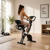 Sulankstomas magnetinis treniruoklis dviratis su atlošu ir pasipriešinimo gumomis, 8 pasipriešinimo lygiai, 120 kg MOVEPRO