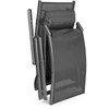 Multi Garden Pilkas reguliuojamas sulankstomas gultas 150-180 cm