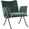 Svetainės fotelis su pakoja Element Melissa Designer chair, Žalia