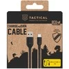 Tactical Stitch Thread kabelis USB-A/USB-C 1m juodos spalvos