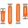 Tactical Tough Band for Apple Watch Ultra Safety Oranžinis/Sidabrinis