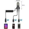 Tech Protect CC05 automobilinis įkroviklis su 2 prievadais, PD60 W, USB-C laidas - Juodas