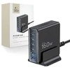 Tech-Protect DC160W-GAN 6-Port stalinis įkroviklis PD 160W / QC3.0 juodos spalvos
