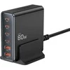 Tech-Protect DC80W-GAN 6-PORT juoda
