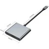 „Tech-Protect HB08 4in1“ USB-C + USB2.0 + 2 x HDMI 4K 60HZ adapteris - pilka