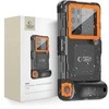 Tech-Protect IPX8 Diving Atsparus vandeniui Case Universal dėklas telefonui juodos spalvos & oranžinis
