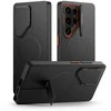 Tech-Protect Kevlar Aura MagSafe dėklas skirtas Samsung Galaxy S25 Ultra – juodos spalvos/oranžinės spalvos