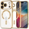 „Tech-Protect MagFlex MagSafe“ dėklas, skirtas „iPhone 17 Pro“ – permatomo aukso spalvos