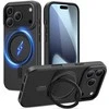 Tech-Protect MagRing MagSafe dėklas skirtas Apple iPhone 17 Pro Max – matinis juodos spalvos