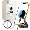 Tech-Protect mm25W-V8 QI2.2 Magnetic MagSafe WINDSHIELD & DASHBOARD automobilinis telefono laikiklis belaidis įkroviklis 25W juodos spalvos