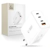 Tech-Protect NC240W-GAN 4-port laidinis įkroviklis PD 240W / QC3.0 baltos spalvos