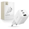Tech-Protect NCA100W-GAN-AVS 3 prievadų tinklo įkroviklis PD 3.2 100W / QC3.0 baltas