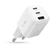 Tech-Protect NCA100W-GAN-AVS 3 prievadų tinklo įkroviklis PD 3.2 100W / QC3.0 baltas