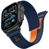 Tech-Protect NYLON ELITE Watch 8 / 9 / 10 / 11 / 12 / SE / ULTRA (44 / 45 / 46 / 49 MM) TAMSIAI MĖLYNA/ORANŽINĖ