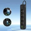 „Tech-Protect PCL4X3“ maitinimo lizdas, 4 lizdai, 240 V + 2 USB-A + 1 USB-C, 200 cm, juodas