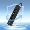 „Tech-Protect PCL4X3“ maitinimo lizdas, 4 lizdai, 240 V + 2 USB-A + 1 USB-C, 200 cm, juodas