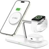 Tech-Protect QI15W-A45 3in1 belaidis įkroviklis su MagSafe for Apple Devices – baltos spalvos