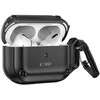 Dėklas TECH-PROTECT ROUGH HOOK Apple AIRPODS PRO 1 / 2 juodos spalvos