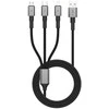 Tech-Protect UltraBoost DNA 3in1 USB-C / Micro-USB / Lightning kabelis 120 cm – pilkos spalvos