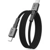 „Tech-Protect Ultraboost DNA MagTwist USB-C PD“ kabelis 100W / 5A 200 cm – pilkos spalvos