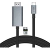 TECH-PROTECT ULTRABOOST KABELIS USB-C Į HDMI 2.1 8K 60HZ 200CM GELEŽIES PILKOS SPALVOS