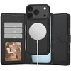 „Tech-Protect“ piniginės formos „MagSafe“ dėklas, skirtas „iPhone 17 Pro Max“ – matinis juodas