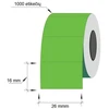 Technoinform Kainų etiketės 26x16mm, stačiakampės, 1000vnt, žalios spalvos