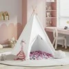 Teepee palapinė Balta 120 x 120 x 150 cm Audinys ir plastikas
