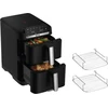 Tefal Easy Fry EY7568 Dvigubas 10 L Autonominės 2700 W Karšto oro gruzdintuvė Juoda