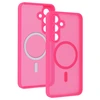 Tel Protect Aura Matte Magsafe dėklas skirtas Samsung Galaxy S25 FE hot rožinės spalvos