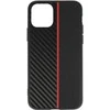Tel Protect CARBON dėklas skirtas Apple iPhone 11 Pro juodos spalvos with red stripe