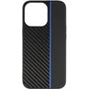 Tel Protect CARBON dėklas skirtas Apple iPhone 13 Pro juodos spalvos with mėlynos spalvos stripe