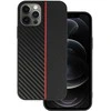 Tel Protect CARBON dėklas skirtas Apple iPhone 12 Pro Max juodos spalvos with red stripe