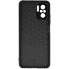 Tel Protect CARBON dėklas skirtas Xiaomi Redmi Note 10/Note 10S/Poco M5S juodos spalvos with mėlynos spalvos stripe