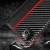 Tel Protect CARBON dėklas skirtas Xiaomi Redmi 10 juodos spalvos with red stripe